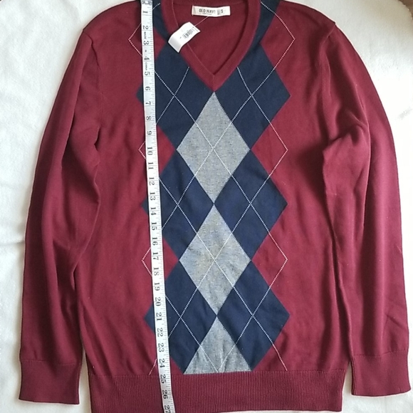 Old Navy Argyle Sweater, Size S - Picture 6 of 8